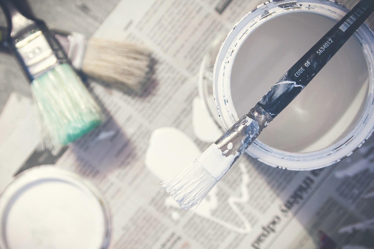 paint, brushes, bucket, paint can, white, interior decorating, painter, painting, home improvement, painter, painter, home improvement, home improvement, home improvement, home improvement, home improvement